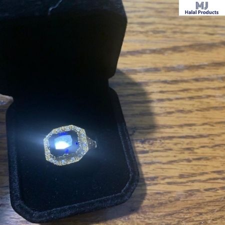 Square Skydiver Gem Stretch Ring