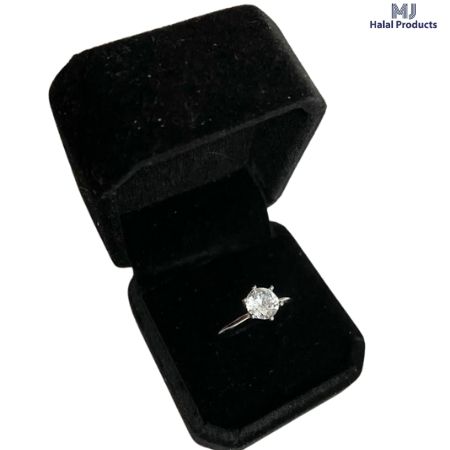 Tibetan Silver Solitaire Zircon Stone Wedding Band