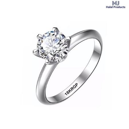 Tibetan Silver Solitaire Zircon Stone Wedding Band1