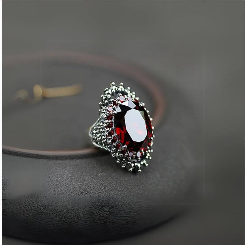 Red Zirconia Ring For Women